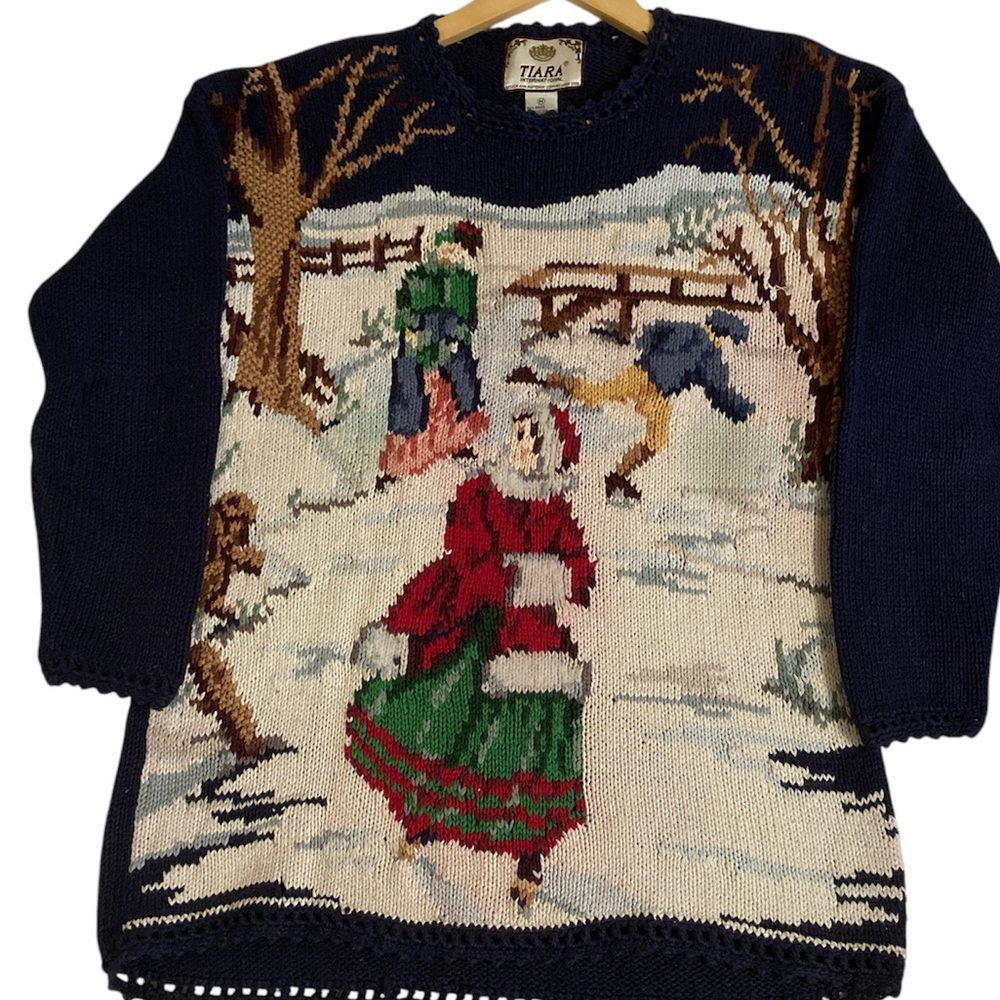 TIARA International Vintage Christmas  Sweater